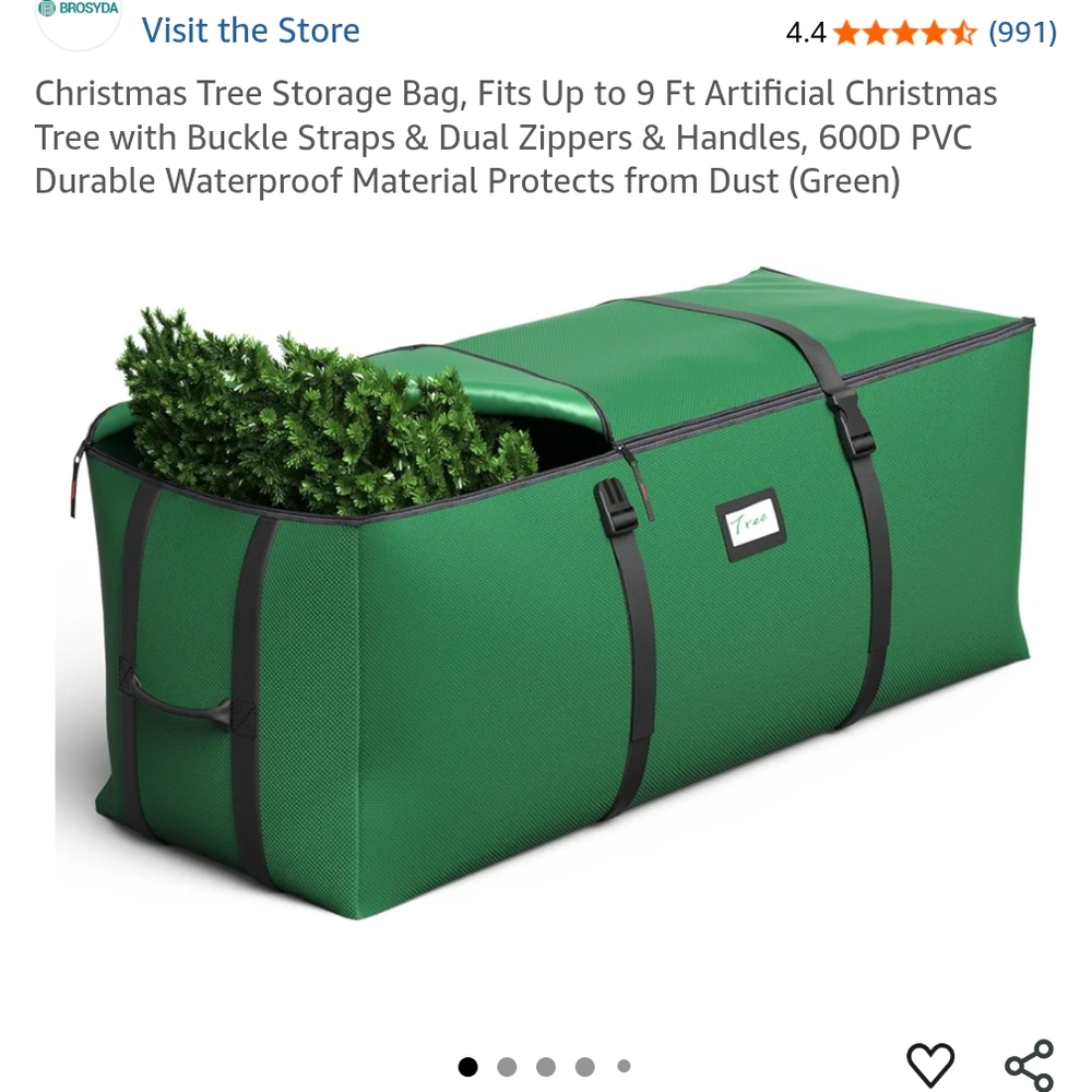 Amazon Green Tree Storage Bag with Dual Zippers